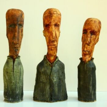 Skulptur mit dem Titel "portraits" von Milan Rakic, Original-Kunstwerk