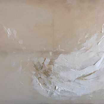 Painting titled "Sand placer" by Mila Oz, Original Artwork, Acrylic Mounted on Wood Stretcher frame