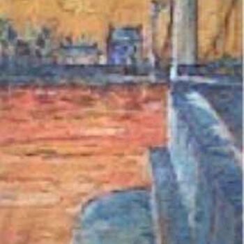Peinture intitulée "le pont" par Mile, Œuvre d'art originale