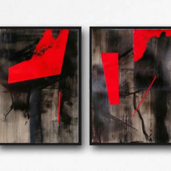 Pittura intitolato "Black abstract 8" da Milena Panayotova, Opera d'arte originale, Acrilico