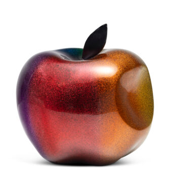 Sculpture titled "ICONIC APPLE" by Milena Bini, Original Artwork, Clay