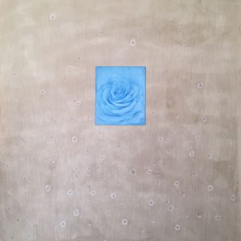 Collagen mit dem Titel "mm024.jpg Rosa azul" von Milena Mateva, Original-Kunstwerk, Papier