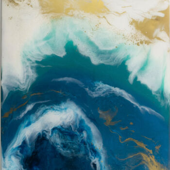 Pittura intitolato "Whisper of Waves" da Milena Grzegorzewska, Opera d'arte originale, Resina