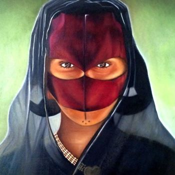 Painting titled "omani-girl" by Milena Soares, Original Artwork