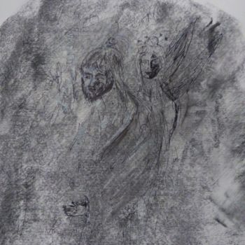 Dibujo titulada "presenza-angelica.j…" por Milena Aere, Obra de arte original, Carbón