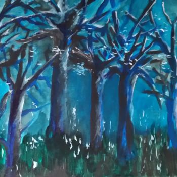 Painting titled "Notturno 2" by Milena Aere, Original Artwork, Acrylic