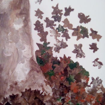 Pintura titulada "platano in autunno" por Milena Aere, Obra de arte original, Acrílico