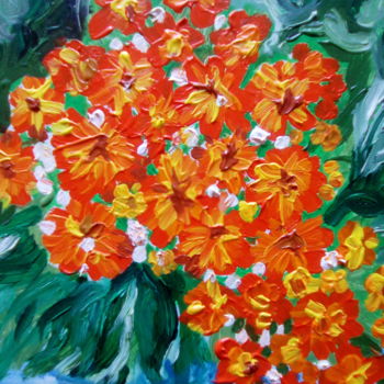 Painting titled "arancione.jpg" by Milena Aere, Original Artwork, Acrylic