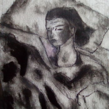 Drawing titled "dormire.jpg" by Milena Aere, Original Artwork, Charcoal