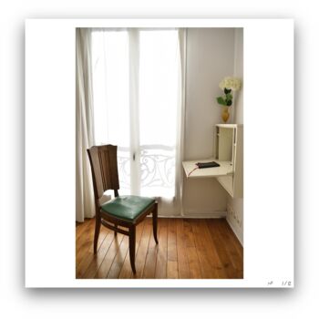 Fotografía titulada "bedroom office" por Miles Astray, Obra de arte original, Fotografía digital