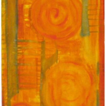 Pintura intitulada "Orange" por Miles Begay, Obras de arte originais