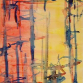 Malerei mit dem Titel "Angst" von Miles Begay, Original-Kunstwerk, Öl