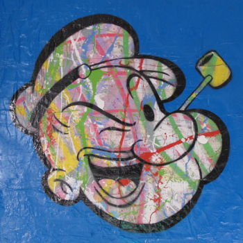 Schilderij getiteld "Popeye" door Fred Milesi, Origineel Kunstwerk