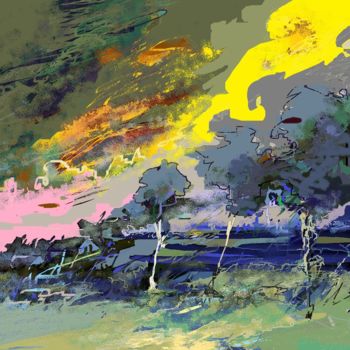 Digital Arts titled "The memory of trees." by Rainsong, Original Artwork, Digital Painting