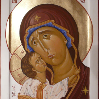 Pintura intitulada "Beloved Virgin and…" por Miljana Marković, Obras de arte originais, Pigmentos Montado em artwork_cat.