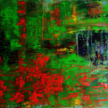 Peinture intitulée "red is the color of…" par Miljenko Grubesa, Œuvre d'art originale, Huile