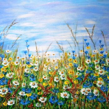 绘画 标题为“Meadow flowers 5” 由Milka Urbaníková, 原创艺术品, 丙烯