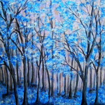 绘画 标题为“Forest Winter Queen…” 由Milka Urbaníková, 原创艺术品, 丙烯