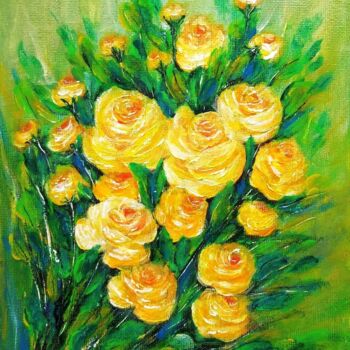 Painting titled "FLOWERS OF SUMMER 25" by Milka Urbaníková, Original Artwork, Acrylic