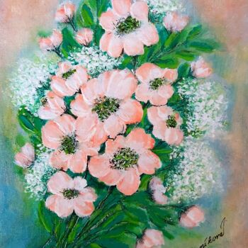 Painting titled "FLOWERS OF SUMMER 26" by Milka Urbaníková, Original Artwork, Acrylic