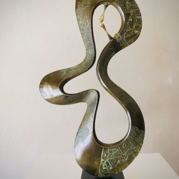 Sculptuur getiteld "Touch" door Milko Dobrev, Origineel Kunstwerk, Bronzen
