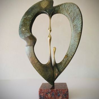 Sculpture titled "Attraction" by Milko Dobrev, Original Artwork, Bronze