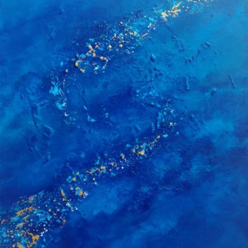 Peinture intitulée "Bleu Lumière" par Milla Laborde, Œuvre d'art originale, Acrylique Monté sur Châssis en bois