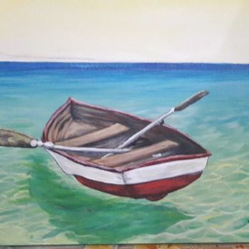Painting titled "barco" by Ludmila Jambeiro, Original Artwork