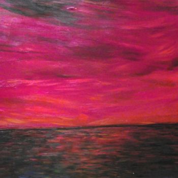 Pittura intitolato "profondo rosso" da Milla, Opera d'arte originale, Olio