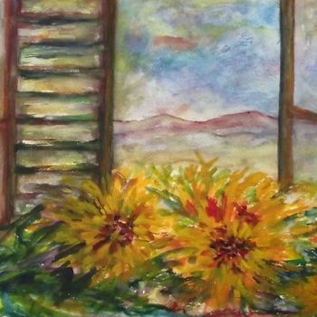 Pintura intitulada "sunflowers.jpg" por Milla, Obras de arte originais, Óleo