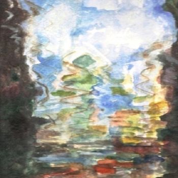 Peinture intitulée "riflessi-nell-acqua…" par Milla, Œuvre d'art originale, Huile