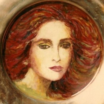 Pittura intitolato "la-donna-sognante-2…" da Milla, Opera d'arte originale, Olio