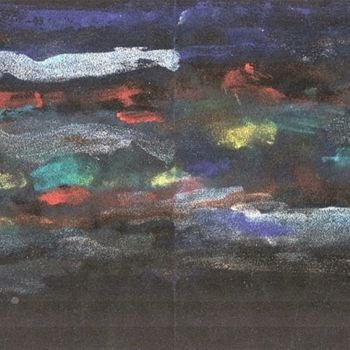 Pittura intitolato "mare-nella-notte.jpg" da Milla, Opera d'arte originale