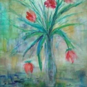 Malerei mit dem Titel "tulipani-2.jpg" von Milla, Original-Kunstwerk, Öl