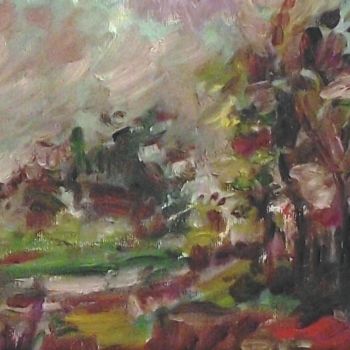 Pintura intitulada "in-the-countryside.…" por Milla, Obras de arte originais, Óleo
