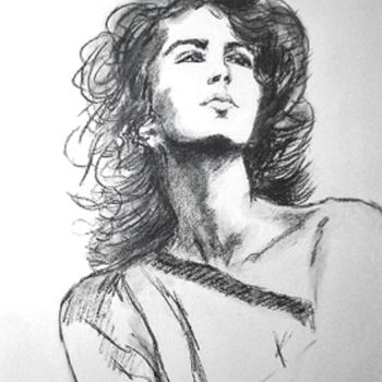 Drawing titled "beyond-the-obstacle…" by Milla, Original Artwork, Charcoal