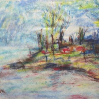 Peinture intitulée "oasi-2.jpg" par Milla, Œuvre d'art originale, Aquarelle