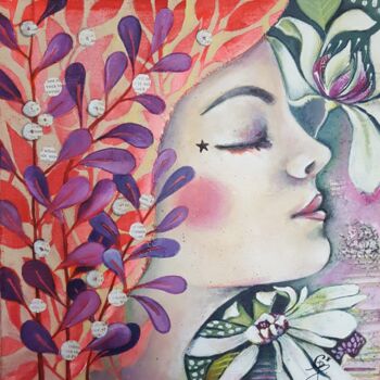 "" La fleur que tu m…" başlıklı Tablo Millecouleurs tarafından, Orijinal sanat, Akrilik