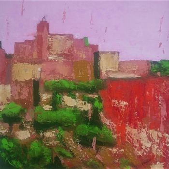 Malerei mit dem Titel "Roussillon" von Pierre Bidaut, Original-Kunstwerk, Acryl
