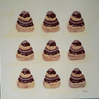 Malerei mit dem Titel "Religieuses" von Pierre Bidaut, Original-Kunstwerk, Acryl