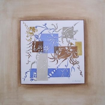 Peinture intitulée "patchwork" par Catherine Millet, Œuvre d'art originale, Huile