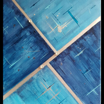 Peinture intitulée "voie lactée" par Miln C, Œuvre d'art originale, Acrylique Monté sur Châssis en bois