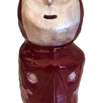 Sculptuur getiteld "Tchelka, la déesse…" door Milo, Origineel Kunstwerk, Klei
