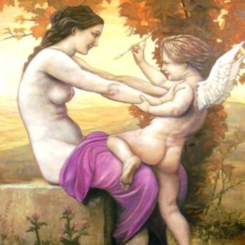 Pintura titulada "Nacimiento" por Milo Anders, Obra de arte original, Oleo