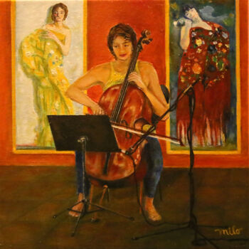 Pittura intitolato "Serenading The Mast…" da Milo Abadilla, Opera d'arte originale, Olio Montato su Telaio per barella in le…