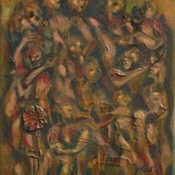 Pittura intitolato "Mixed-Up Chromosomes" da Milo Abadilla, Opera d'arte originale, Olio
