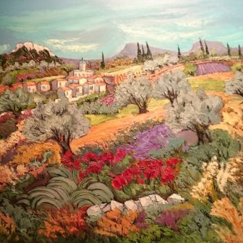 Painting titled "Les baux de Provence" by Milorv, Original Artwork