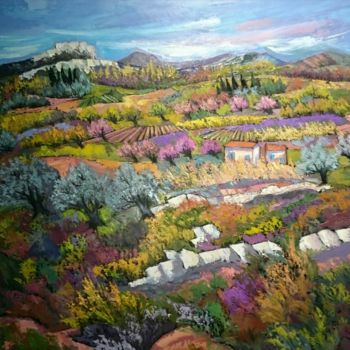 Painting titled "Provence" by Milorv, Original Artwork, Oil