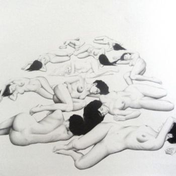 Dessin intitulée "NUES" par Taras-Danilov Milosevic, Œuvre d'art originale