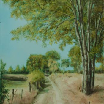 Peinture intitulée "Promenade d'été en…" par Milreil, Œuvre d'art originale, Huile